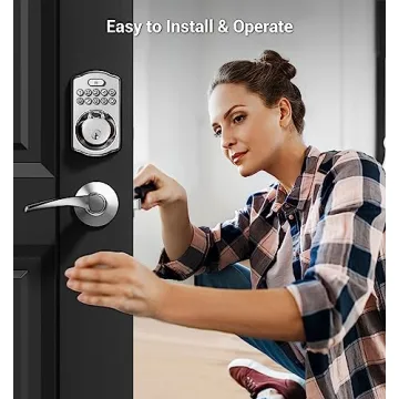 Keyless Fingerprint Door Lock with Handles