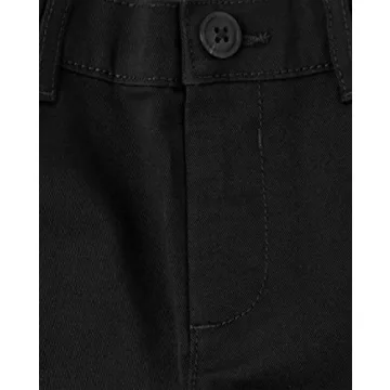 The Children's Place Baby Boys and Toddler Stretch Chino Pants, Black Single, 6-9 Months US