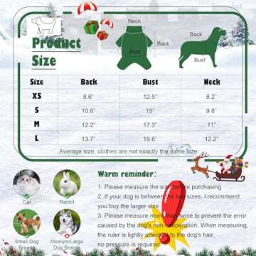 KATOLK 6 Pieces Christmas Dog Clothes for Small Dogs, Soft and Breathable Pet Shirt, Winter Puppy Ki...