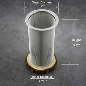 Cold Brew Coffee Filter for Wide Mouth Mason Jar, Food Grade 304 Stainless Steel, Ultra Fine Mesh, T...
