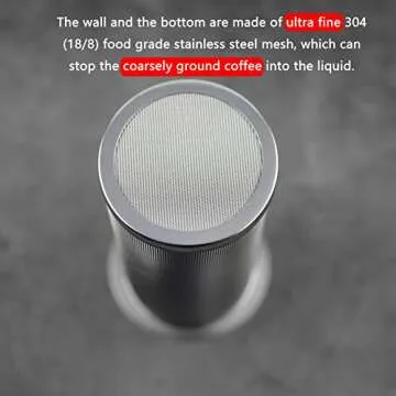 Cold Brew Coffee Filter for Wide Mouth Mason Jar, Food Grade 304 Stainless Steel, Ultra Fine Mesh, Tea and Fruit infuser, Iced Coffee Maker, Iced Tea Maker, Cold Brew Coffee Maker