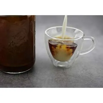 Cold Brew Coffee Filter for Wide Mouth Mason Jar, Food Grade 304 Stainless Steel, Ultra Fine Mesh, Tea and Fruit infuser, Iced Coffee Maker, Iced Tea Maker, Cold Brew Coffee Maker