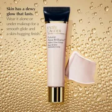 Estée Lauder Futurist Aqua Brilliance™ Watery Glow Primer with Hylauronic Acid for Triple Moisture, 0.5 Ounce