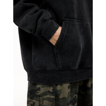 Aelfric Eden Black Oversized Vintage Hoodie Streetwear