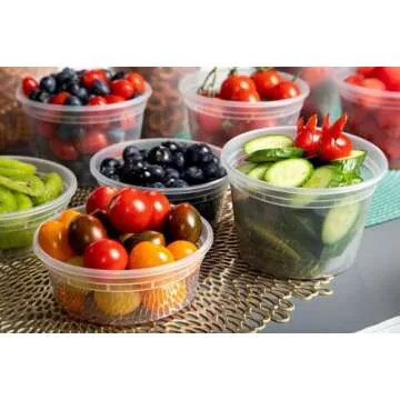 32oz Clear Deli Food Storage Containers - 24 Pack
