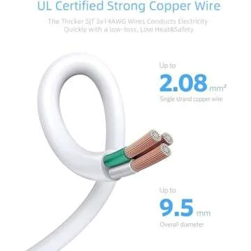 BESTEK 8 AC Outlet Power Strip with Smart USB Charging