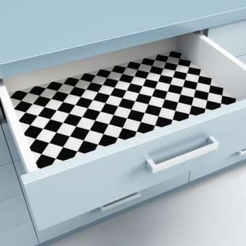 Peel and Stick Floor Tile Black and White Self-Adhesive Waterproof Vinyl Flooring for Kitchen, Bedroom, Living Room, Bathroom, 11.8 in×11.8 in, 10pcs