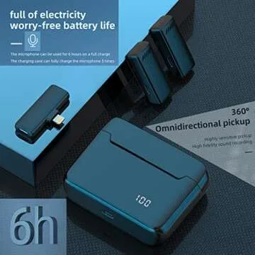 2 Pack Wireless Lavalier Microphone for iPhone iPad,2.4GHz Plug-Play Professional Video Recording Mic with Charging Case AI Mode Denoise Live Stream Interview Vlog TikTok YouTube 70ft Transmission