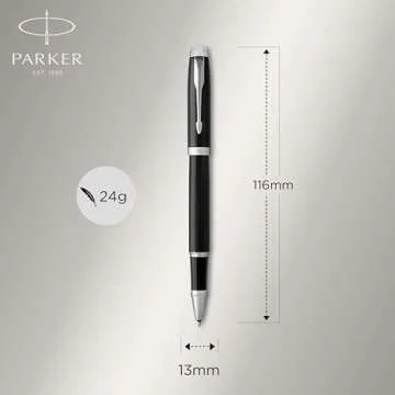 PARKER IM Rollerball Pen - Elegant Black Lacquer Design
