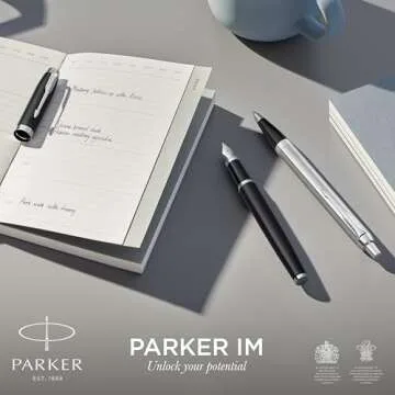 PARKER IM Rollerball Pen - Elegant Black Lacquer Design