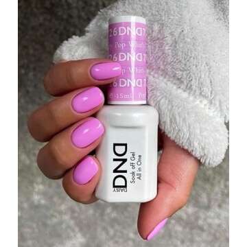 DND Gel Polish Set, Purple Collection, UV/LED Gel Polish and Air Dry Nail Lacquer, Matching Chip-Fre...