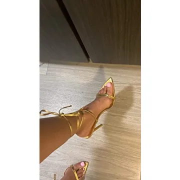 Stylish Liliana Lace Up Stiletto High Heel Sandals