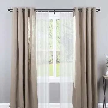 Stylish Double Drapery Curtain Rods, Adjustable and Durable