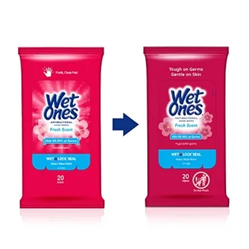 Wet Ones Antibacterial Hand Wipes for Travel & Home