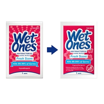 Wet Ones Antibacterial Hand Wipes for Travel & Home