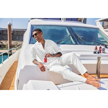Men's White Linen Set - Perfect for Beach & Yoga
