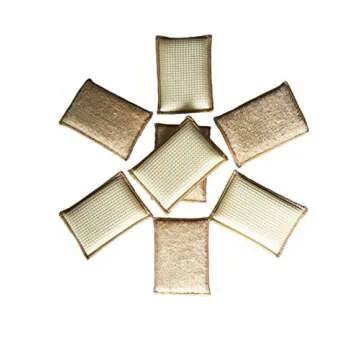 UKEENOR Natural Bamboo Sponges Kitchen Cleaning Sponges Dish Sponges Reusable Dish Washing Sponges Super Absorbent 10 Packs