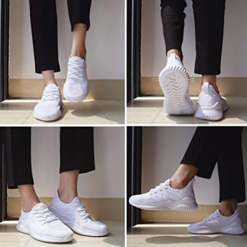 Akk White Sneakers for Women Walking Shoes Womens Comfy Tennis Memory Foam Gym Workout Athletic Nursing Running Work Shoes Size 8