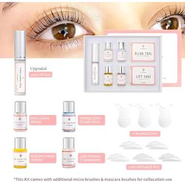 ICONSIGN Lash Lift Kit, Professional Salon Semi-Permanent Curling Eyelash Perm Kit with Lash Shields...