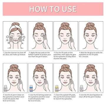 ICONSIGN Lash Lift Kit, Professional Salon Semi-Permanent Curling Eyelash Perm Kit with Lash Shields, Eye Gel Pads and Brushes