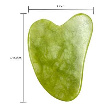 OXT Gua Sha, Gua Sha Facial Tool, Guasha Tool for Face, Guasha Natural Jade Stone (Light Green)