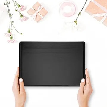 Hoikwo 25 Pack 9x6x4 Black Shipping Boxes