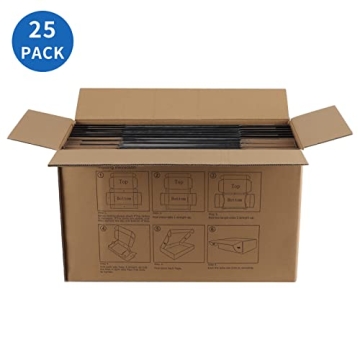 Hoikwo 25 Pack 9x6x4 Black Shipping Boxes