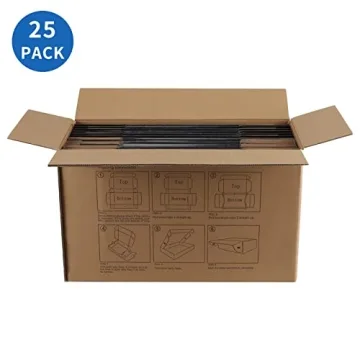 Hoikwo 25 Pack 9x6x4 Black Shipping Boxes