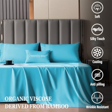 Luxury Bamboo Rayon Queen Sheet Set - Deep Pocket Comfort