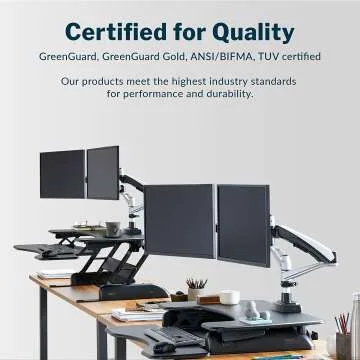 Dual Monitor Adjustable Standing Desk Converter