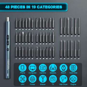 62 In 1 Mini Electric Screwdriver with 48 Heads