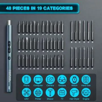 62 In 1 Mini Electric Screwdriver with 48 Heads