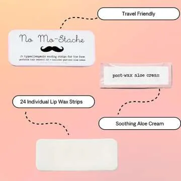 No Mo-Stache Portable Lip Wax Kit 24 ct (3 Pack Bundle)…