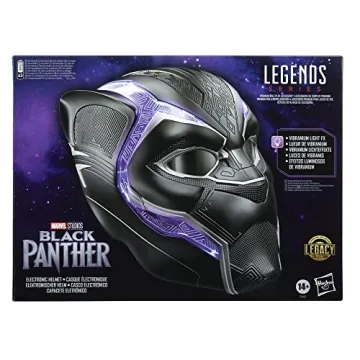 Marvel Legends Black Panther Helmet with Light FX for Cosplay and Collectibles