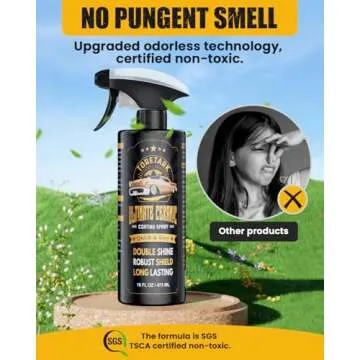 Carceracot Ceramic Coating for Cars (16 oz.), Unmatched Shine Nano Car Wax Coating Spray, No Pungent Smell, Quick Detailer Spray Wax, Long Lasting Shiny Car Stuff with Microfiber Towel, Easy to Apply