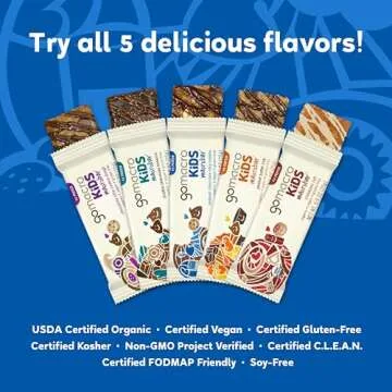 GoMacro Kids MacroBar Organic Vegan Snack Bars - Oatmeal Chocolate Chip Cookie (0.90 Ounce Bars, 7 Count)