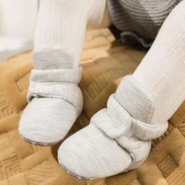Sawimlgy Newborn Infant Baby Girl Boy Cotton Booties Stay On Sock Slippers Soft Bedroom Shoes Non-Sk...