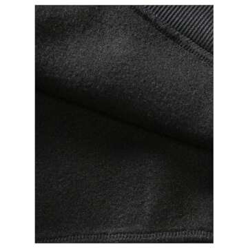 GORGLITTER Men's Letter Crane Graphic Crewneck Pullover Top Long Sleeve Drop Shoulder Sweatshirt Black Medium