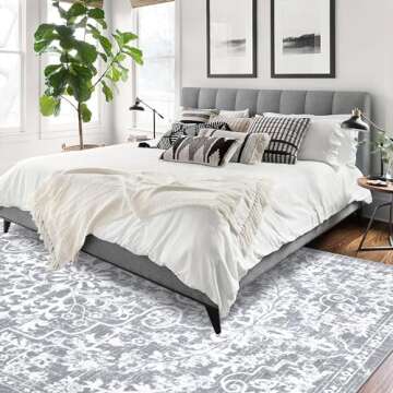 Pauwer Boho Area Rug - 5x7 Washable Non-slip Comfort