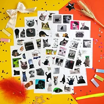 BulbaCraft Cat Meme Stickers | 100Pcs Funny Vinyl Stickers