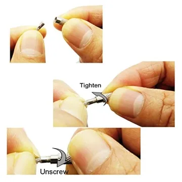 Durable 6.8" Stainless Steel Keychains - 5 Pack