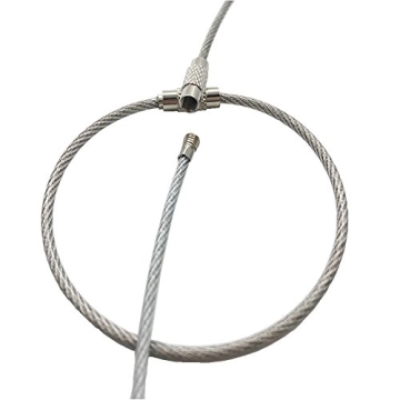 Durable 6.8" Stainless Steel Keychains - 5 Pack