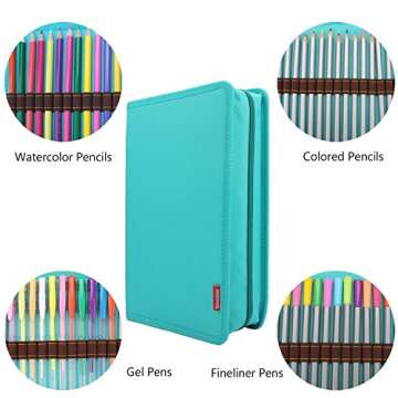 Soucolor 150 Slots Pencil Case, (Green)
