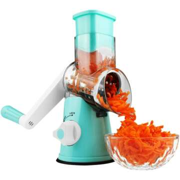 Rotary Mandoline Drum Slicer for Cheese & Veggies