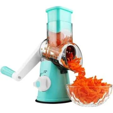 Rotary Mandoline Drum Slicer for Cheese & Veggies