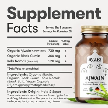 Ayuro Organic Ajwain Antacid for Digestive Wellness