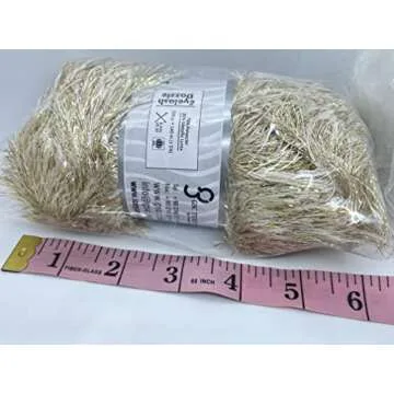 Ice Yarns Cream Gold Eyelash Dazzle Yarn 100g 110m