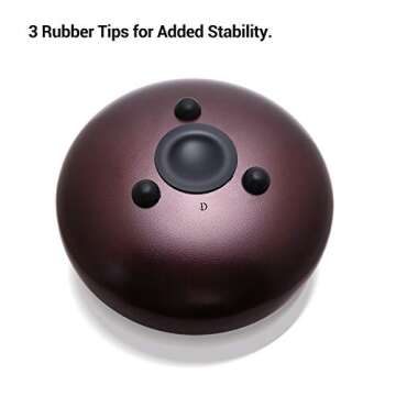 Ohuhu 10 Inch Steel Tongue Drum 11 Notes D Major for Kids and Adults with Rubber Mallets, Finger Picks and Padded Travel Bag