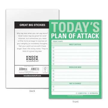 Knock Knock Plan of Attack Great Big Sticky Note