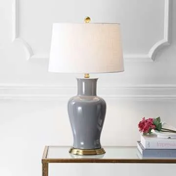 JONATHAN Y JYL4026C Julian 29" Ceramic LED Table Lamp Traditional Transitional Bedside Desk Nightsta...